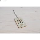 Holz-Anhänger Frohes Fest,FSCMixCred, 4,8x8,2cm, natur