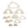Holz Anhänger für Mobile kleine Wolke 10-tlg. 4,5-14cm natur