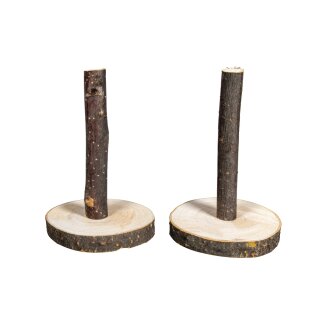 Deko Holzständer natur, 7-7,5cm ø, 10cm, Bund 2 Stück, natur