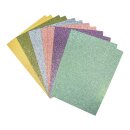 Glitterpapier Mix - Pastell,A5,selbstkl., 14,8x21cm,...