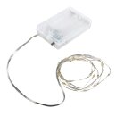 Mini LED-Lichterkette m. Draht/Timer, 130cm, 20 LEDs,...