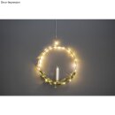 Mini LED-Lichterkette m. Draht/Timer, 130cm, 20 LEDs, Batteriebetrieb, lichtgelb