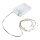 Mini LED-Lichterkette m. Draht/Timer, 130cm, 20 LEDs, Batteriebetrieb, lichtgelb