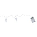 LED-Clip-Lichterkette, 390cm, 25 LEDs mit Clip, PVC-Box 1 Stück lichtgelb