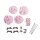 Bastelpackung: Anhänger Soft Tüll Pompon Engel, 2,5x2,5x5cm, SB-Box 4Stück, rosé