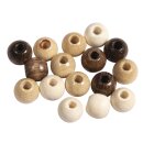 Holz Perlen Mischung, FSC 100%, 6mm ø, poliert,...