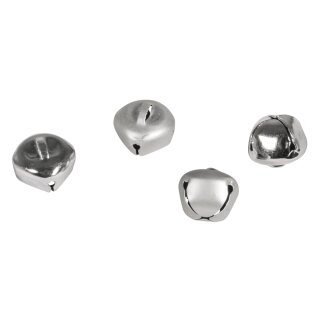 Metallglöckchen, 1,5cm ø, sortiert, glänzend und matt 27 Stück, silber