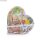 Acryl Magnet-Bilderrahmen Herz m.Glitter, 9,4x2,4x9,4cm, Schneekugel Effekt