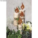 Metall Flammen zum Stecken, 2 Designs, 13+15cm, SB-Btl...