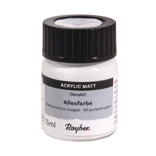 Allesfarbe, Glas 15 ml, schneeweiß