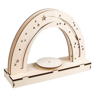 Holz 3D Bausatz Nachthimmel FSCMixCred, 30x9x23cm, +Drehteller, Box, natur