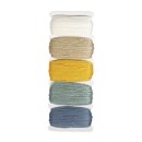Baumwoll- Garn Stitch&Knot, 5 Farben je 10m, SB-Btl 50m, pastell