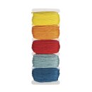 Baumwoll- Garn Stitch&Knot, 5 Farben je 10m, SB-Btl...