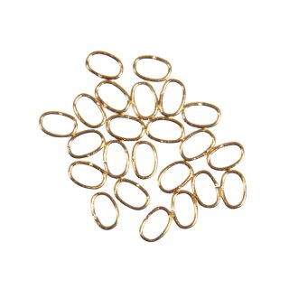 Ringel, oval, 0,8mm ø, 7,7x5,3mm, SB-Btl 22Stück, gold