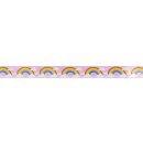 Dekoband Regenbogen, 2,5cm, mit formstabiler Kante, Rolle...