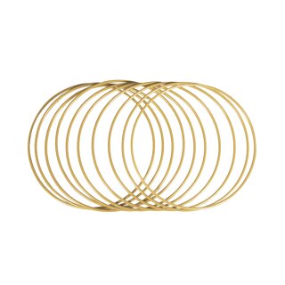 Metallringe beschichtet 20cm ø Box 10 Stück gold