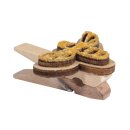 Holz-Klammern mit Bienen, 3,5cm, SB-Btl. 6Stück, honiggelb