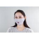 Mund-Nasen-Maske mit Elastikbänder 105g/m²außen, 75g/m²innen, SB-Btl 5Stück, bunt