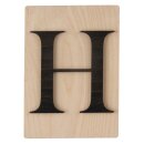 Holz-Buchstabe H, FSC Mixed Credit, 10,5x14,8cm, schwarz
