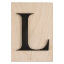 Holz-Buchstabe L, FSC Mixed Credit, 10,5x14,8cm, schwarz