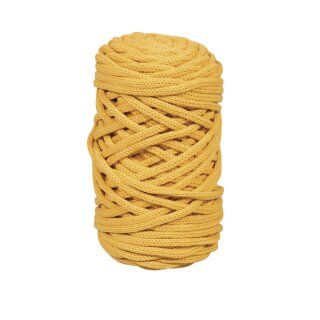 Braidy Recycling Garn, geflochten, 4mm ø, (250g Knäuel), Knäuel 65m, honiggelb