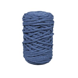 Braidy Recycling Garn, geflochten, 4mm ø, (250g Knäuel), Knäuel 65m, jeansblau