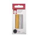 Siegelwachs, gold+silber, 2x2 Sticks à 12g, SB-Box 4Stück, bunt