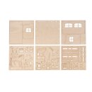 Holz-Steckteil Bauernhof 45-tlg, 1 Set natur
