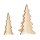 Holz-Steckteile Tannen, FSC Mix Credit, 9,2x14cm/6,7x10cm,4-tlg., SB-Btl. 2Stück, natur