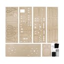 Holz 3D Bausatz Alpendorf, FSC Mix Cred, 40x14,5x20cm, 94tlg., +Drehteller, Box, natur