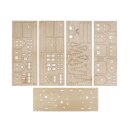 Holz 3D Bausatz Winterdorf x3,FSCMixCred, 40x14,5x17cm, 84tlg., Box 1Set, natur