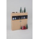 Pappmache. Adventskalender 29,6x29,6x6,5cm Schränkchen