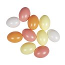 Plastik Eier, 6cm ø, 4 Farben sortiert, Beutel 10...
