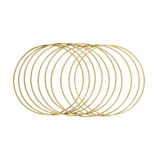 Metallringe beschichtet, 15cm ø, Box 10 Stück, gold