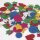 Moosgummi Mix Glitter selbstklebend 2+3cm Ø,3 Formen,6 Farben 360 Stk.bunt