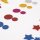 Moosgummi Mix Glitter selbstklebend 2+3cm Ø,3 Formen,6 Farben 360 Stk.bunt