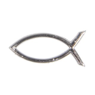 Wachsmotiv Christlicher Fisch, 4x2cm, SB-Btl. 1Stück, silber