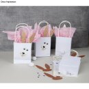 Bastelpackung Papier Geschenktasche Osterhase 10,5x24,5cm 6 Stück bunt