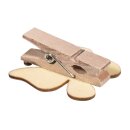 Holzklammern Schmetterling + Vogel, 3-3,5cm, SB-Btl. 6Stück, bunt