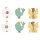 Holzklammern Schmetterling + Vogel, 3-3,5cm, SB-Btl. 6Stück, bunt
