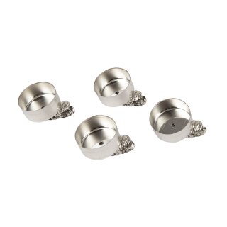 Baumkerzenhalter für Teelichter. 4 Stück, silber