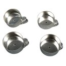 Baumkerzenhalter für Teelichter. 4 Stück, silber