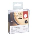 LED Lichterstreifen, 55cm, 16 LEDs 6mm, PVC-Box 1Stück, lichtgelb