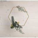 Metallringe Hexagon sortiert, je 1x20cm, 25cm, 30cm 3 Stück, gold