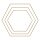 Metallringe Hexagon sortiert, je 1x20cm, 25cm, 30cm 3 Stück, gold