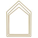 Metallringe Häuser sortiert, je 1x19cm, 23cm, 27,5cm...