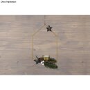 Metallringe Häuser sortiert, je 1x19cm, 23cm, 27,5cm 3 Stück, gold