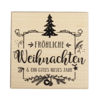 Stempel Fröhliche Weihnachten, 7x7cm