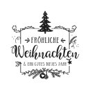 Stempel Fröhliche Weihnachten, 7x7cm