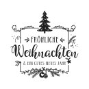 Stempel Fröhliche Weihnachten, 7x7cm